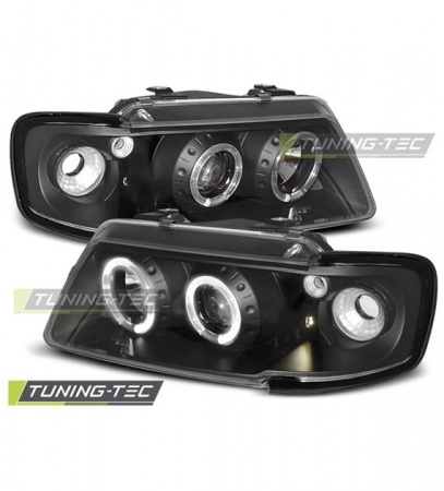 Phares avant &agrave; fond noir Audi A3 + S3 8L