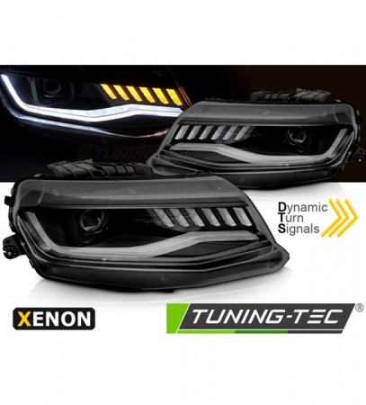 Phares avant &agrave; fond noir Chevrolet Camaro 2016-2018