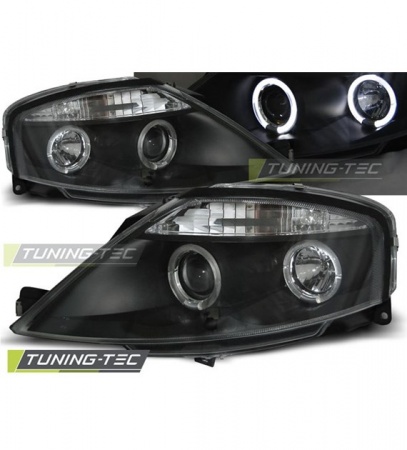 Phares avant &agrave; fond noir Citroen C3 2002-2009