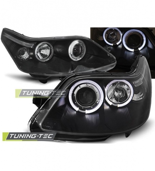 Phares avant � fond noir Citroen C4 2004-2010