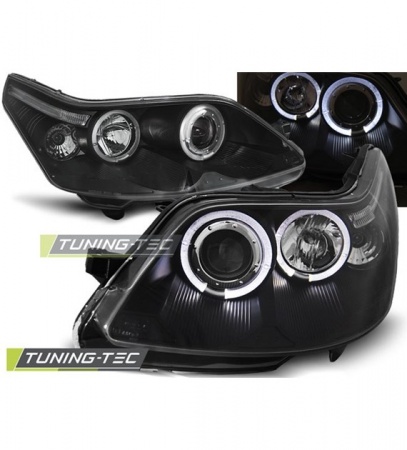 Phares avant &agrave; fond noir Citroen C4 2004-2010
