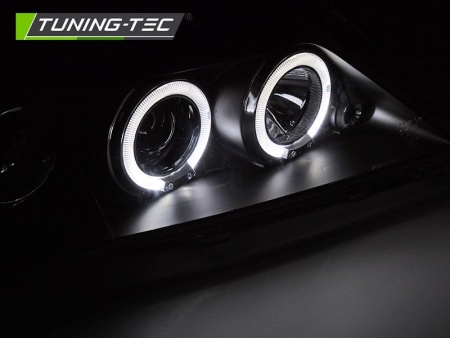 Phares avant &agrave; fond noir Dacia Logan 2004-2012