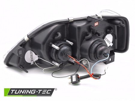 Phares avant &agrave; fond noir Dacia Logan 2004-2012