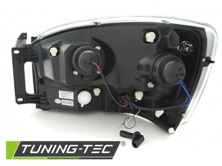 Phares avant &agrave; fond noir Dodge Ram 2006-2008