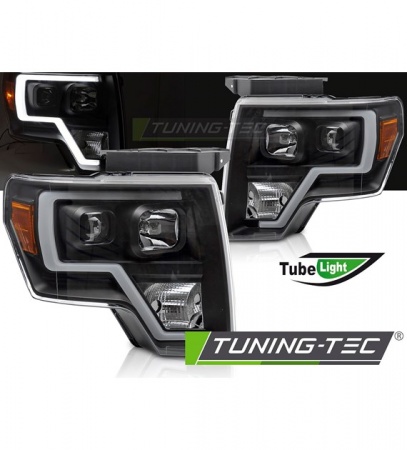 Phares avant &agrave; fond noir Ford F150 2008-2014 (v2)