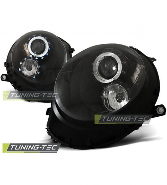 Phares avant � fond noir Mini R56