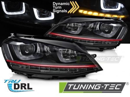 Phares avant LED SEQ black VW Golf 7