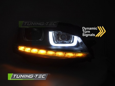 Phares avant LED SEQ black VW Golf 7