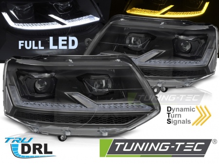 Phares avant LED SEQ black VW Transporter T5 2010-2015