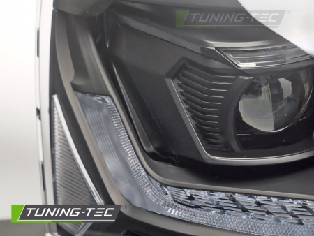 Phares avant LED SEQ black VW Transporter T5 2010-2015