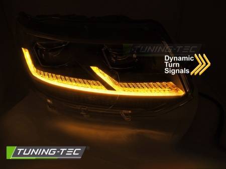 Phares avant LED SEQ black VW Transporter T5 2010-2015