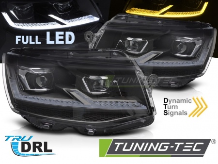 Phares avant LED SEQ black VW Transporter T6 2015-2019