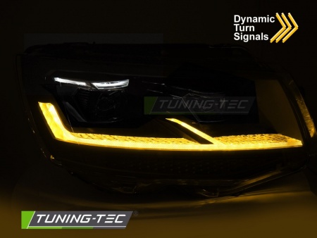 Phares avant LED SEQ black VW Transporter T6 2015-2019