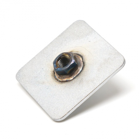 Plaque &agrave; Souder + Ecrou pour Fixation d\'Oeillets &agrave; Harnais
