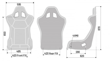 Si&egrave;ge baquet fixe SPARCO GRID Q (FIA)
