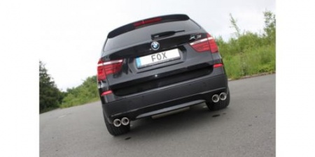 Silencieux d\'échappement Duplex inox BMW X3 F25 18i 20i 28i 18d 20d 30d