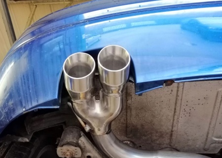 Suppression de silencieux arri&egrave;re inox Audi A3 8P 2,0l TDI (3 portes)