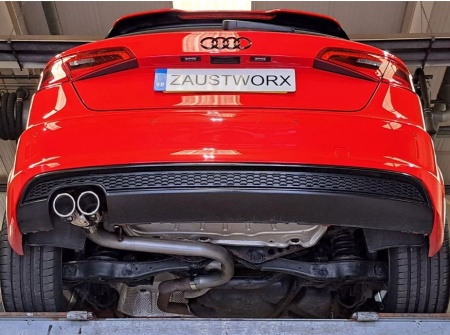 Suppression de silencieux arri&egrave;re inox Audi A3 8V Sportback 1,8l TFSI