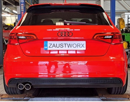Suppression de silencieux arri&egrave;re inox Audi A3 8V Sportback 1,8l TFSI