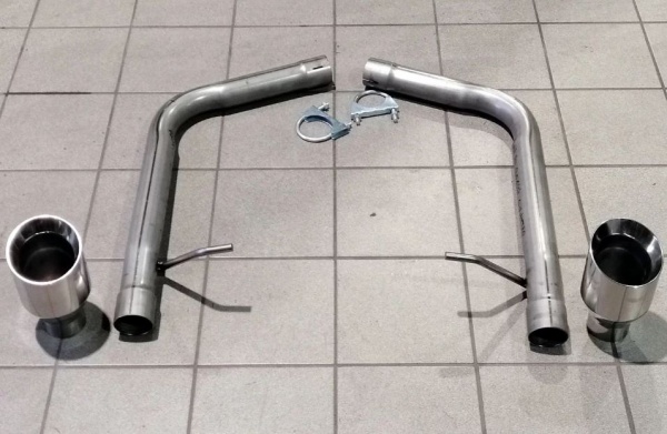 Suppression de silencieux arri�re inox Audi A4 B7 2,0l TFSI Quattro