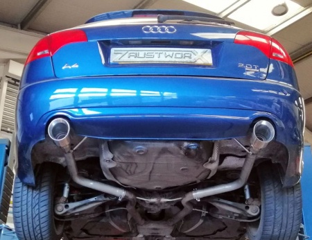 Suppression de silencieux arri&egrave;re inox Audi A4 B7 2,0l TFSI Quattro