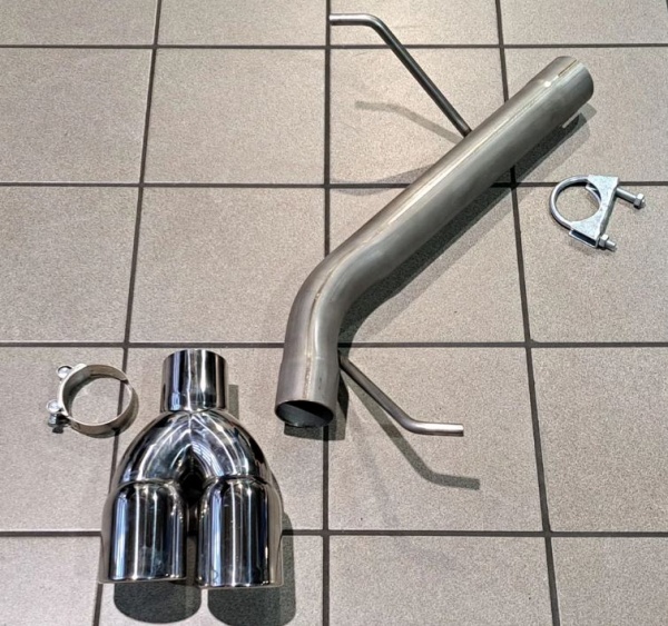 Suppression de silencieux arri�re inox Audi A4 B8 2,0l TDI2,0l TDI