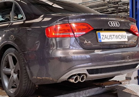Suppression de silencieux arri&egrave;re inox Audi A4 B8 2,0l TDI2,0l TDI