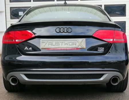 Suppression de silencieux arri&egrave;re inox Audi A4 B8 2,7l 3,0l TDI Quattro
