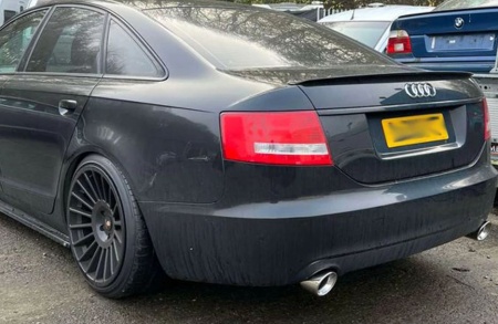 Suppression de silencieux arri&egrave;re inox Audi A6 C6 2,0l TDI