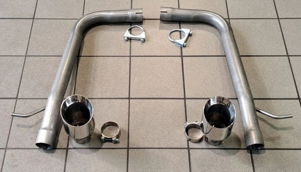 Suppression de silencieux arri�re inox Audi A6 C6 3,0l TDI