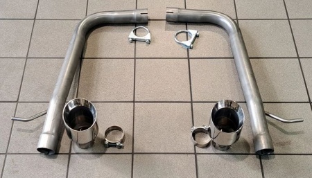 Suppression de silencieux arri&egrave;re inox Audi A6 C6 3,0l TDI