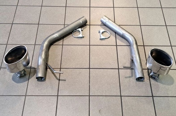 Suppression de silencieux arri�re inox Audi A6 C7 3,0l TDI