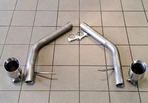 Suppression de silencieux arri�re inox Audi A6 C7 3,0l TDI Quattro (2011-2015)