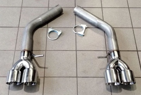 Suppression de silencieux arri&egrave;re inox Audi S5 B8 4,2l V8