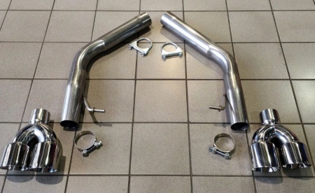 Suppression de silencieux arri&egrave;re inox Audi S6 C7 (2012-2018)