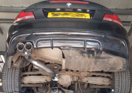 Suppression de silencieux arrière inox BMW 135i E82 E88