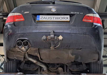 Suppression de silencieux arrière inox BMW 535d E60 E61
