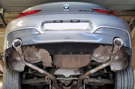 Suppression de silencieux arrière inox BMW 640d F12 F13