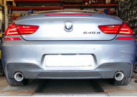 Suppression de silencieux arrière inox BMW 640d F12 F13