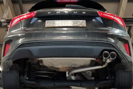 Suppression de silencieux arri&egrave;re inox Ford Focus mk4 ST line 1,0l ecoboost