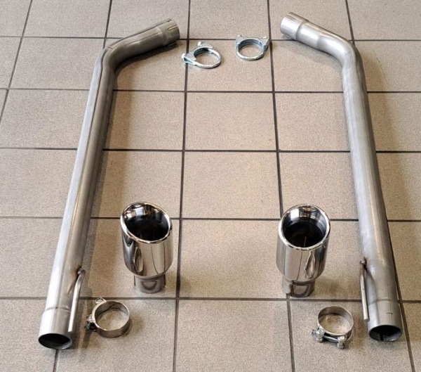 Suppression de silencieux arri�re inox Jaguar Daimler 6 X300 4,0l