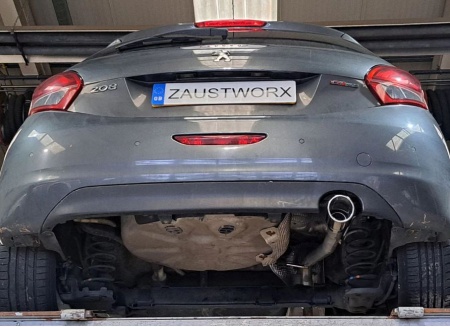 Suppression de silencieux arri&egrave;re inox Peugeot 208 1,2l GT-line