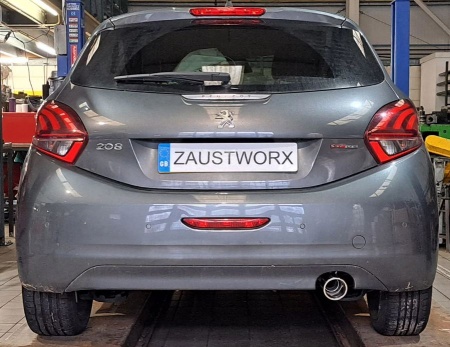 Suppression de silencieux arri&egrave;re inox Peugeot 208 1,2l GT-line