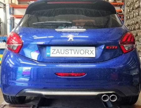 Suppression de silencieux arri&egrave;re inox Peugeot 208 GTI