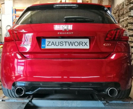 Suppression de silencieux arri&egrave;re inox Peugeot 308 GTI 270