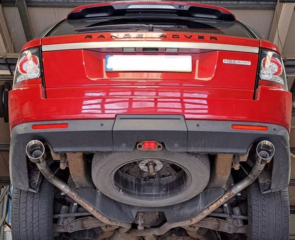 Suppression de silencieux arri�re inox Range Rover Sport 3,0l TDV6 L320