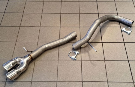 Suppression de silencieux arri&egrave;re inox VW polo 6C 1,8l GTI