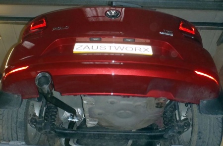 Suppression de silencieux arri&egrave;re inox VW polo 6R / 6C 1,2l TSI