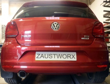 Suppression de silencieux arri&egrave;re inox VW polo 6R / 6C 1,2l TSI