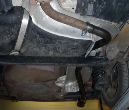 Suppression de silencieux arri&egrave;re inox VW polo 6R / 6C 1,2l TSI